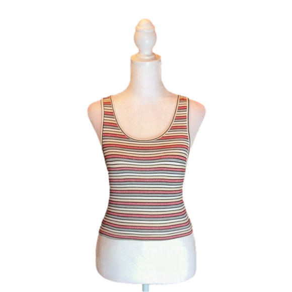 Topshop Tops - TOPSHOP Sexy Striped Crop Tank Top Size 6